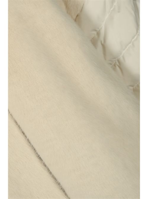 Cappa in satin e lady alternative fur Bianco Herno | PI002132D 12170Z1000
